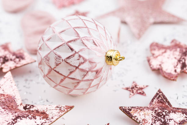 istock New Year celebration and Christmas background, Christmas decorations top view. 1372547424