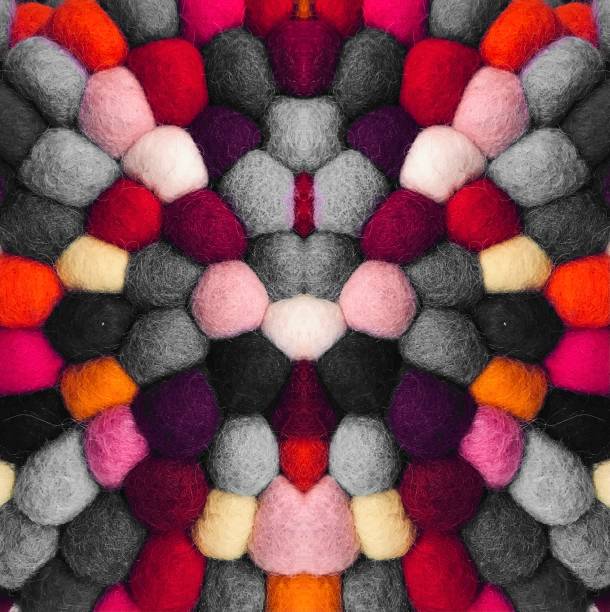 unidade da diversidade amorosa - felt wool sphere textile - fotografias e filmes do acervo