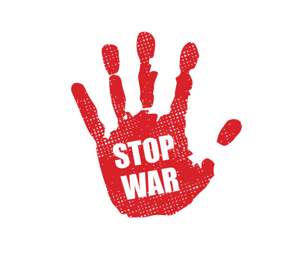 istock Stop War grunge rubber stamp text. No world war sign icon. Vector illustration image. Isolated on white background. 1372561084