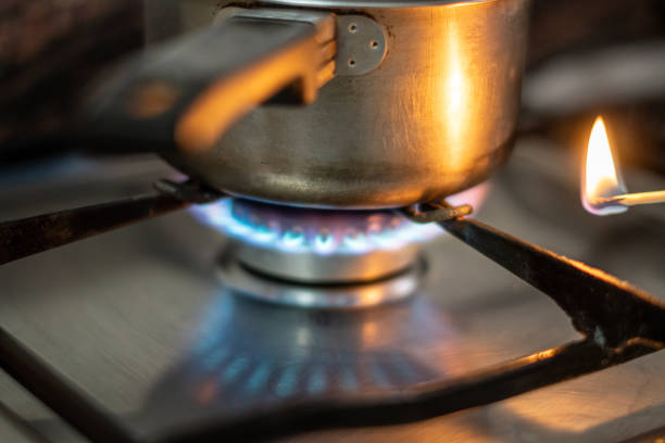 istock saucepan on a gas stove 1372565822
