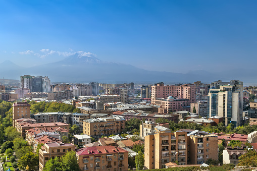 View of Yerevan from cascade, Armenia