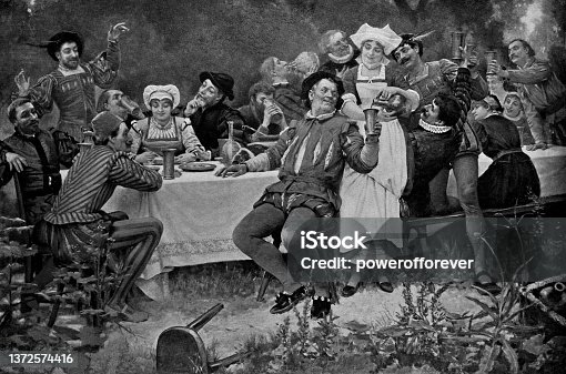 istock A Jovial Bout/Repas Champêtre (Country Meal), Painting by Jules Arsene Garnier - 19th Century 1372574416
