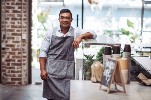 istock Australian bartender running the cozy cafe bar after reopening 1372577631