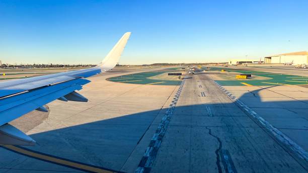 istock Airplane prepares for take off from LAX Airport 1372579470