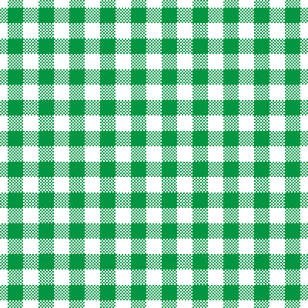 день святого патрика бесшовный векторный узор. - gingham pattern stock illustrations