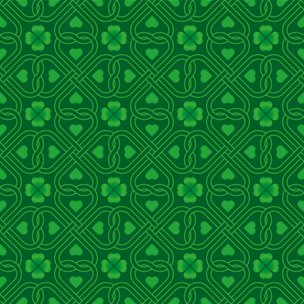 St. Patricks Day seamless vector pattern. vector art illustration