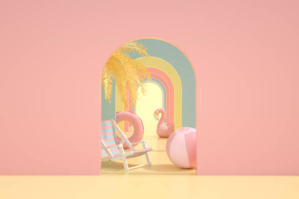 istock Summer holiday travel concept with tunnel 1372597021