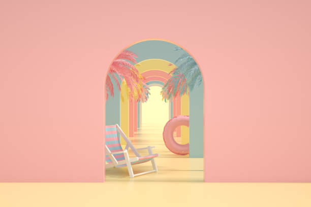istock Summer holiday travel concept with tunnel 1372597134