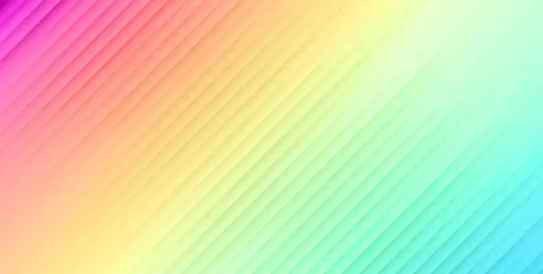 Vector illustration of Bright abstract rainbow lines background