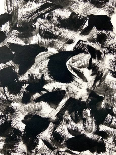 istock Black Acrylic Brush Strokes 1372602478