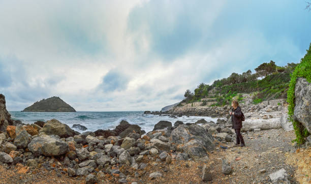 In front of the islet of Porto Ercole, the beautiful beach \