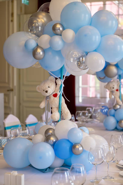 istock Beautiful table setting for a wedding celebration in a restaurant. 1372609003