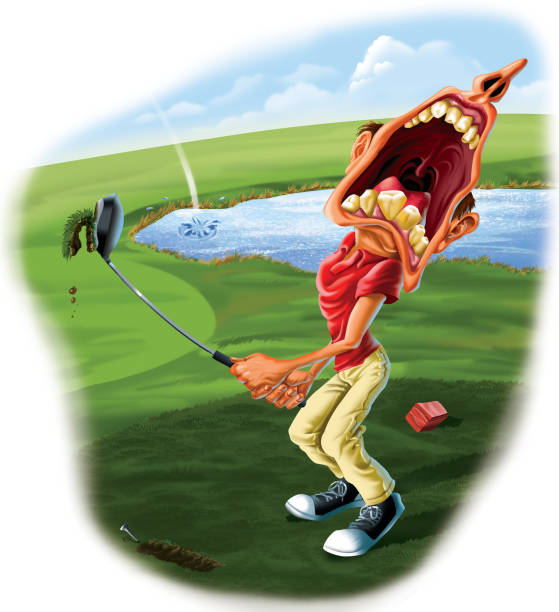 illustrations, cliparts, dessins animés et icônes de golfeur hurlant - water hazard illustrations