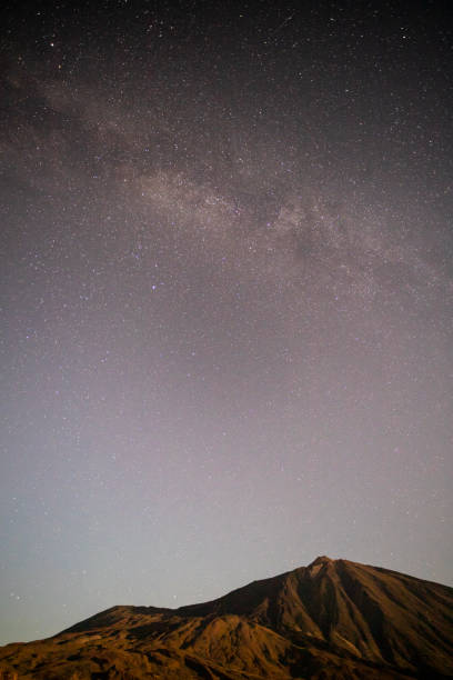 istock Night Sky Landscape at volcano Teide in Tenerife 1372610248