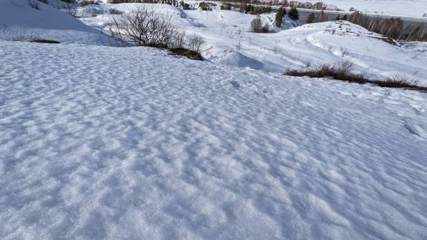 istock Snow on the field 1372613569