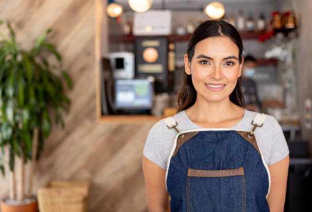 istock Portrait of a waitress working at a restaurant 1372628042