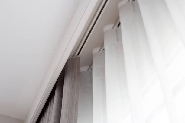 istock Curtains door or window, Room decoration interior 1372631692