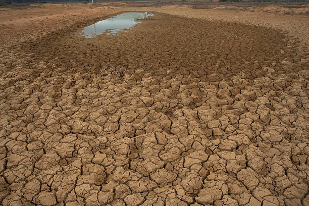 istock Puddle of mud in a desert land 137263326