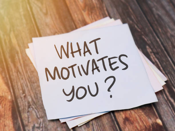 what motivates you question, text words typography written on paper, success  life and business motivational inspirational - motivatie stockfoto's en -beelden