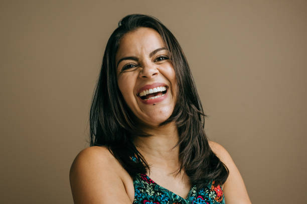 istock Latin woman  with open smile 1372663434