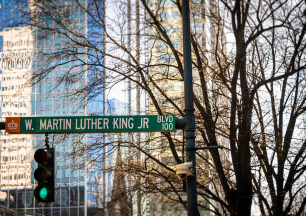 Martin Luther King Jr. Blvd. Martin Luther King Jr. Blvd., in Charlotte, NC, USA. martin luther king jr day stock pictures, royalty-free photos & images