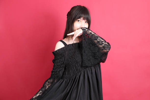 istock Black Gothic Girl 1372679380