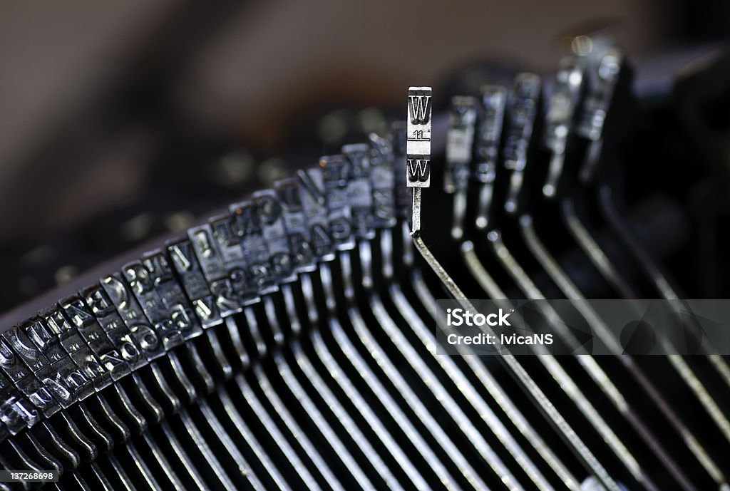 Schreibmaschine Schreiben - Lizenzfrei Alphabet Stock-Foto