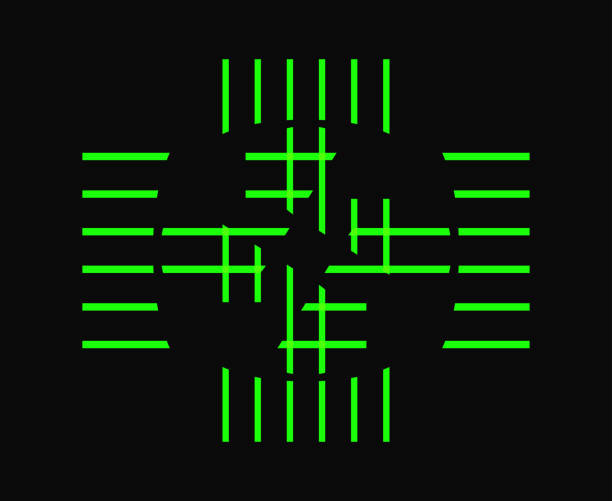 Abstract green neon light symbol icon design
