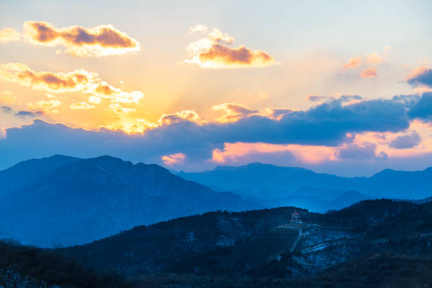 Sunset in Xishan Park, Beijing, China