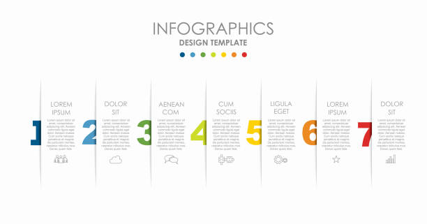 Infographic design template with place for your data. Vector illustration. Infographic design template with place for your text. Vector illustration. number 7 stock illustrations