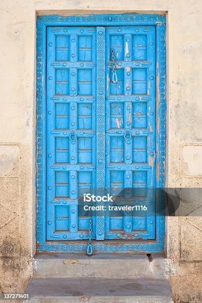 Blue Door Stock Photo - Download Image Now - Door, Blue, India