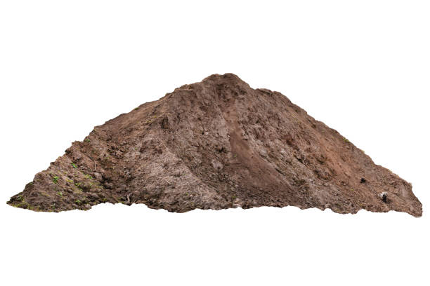 istock Pile of earth for landscaping on white background 1372724688