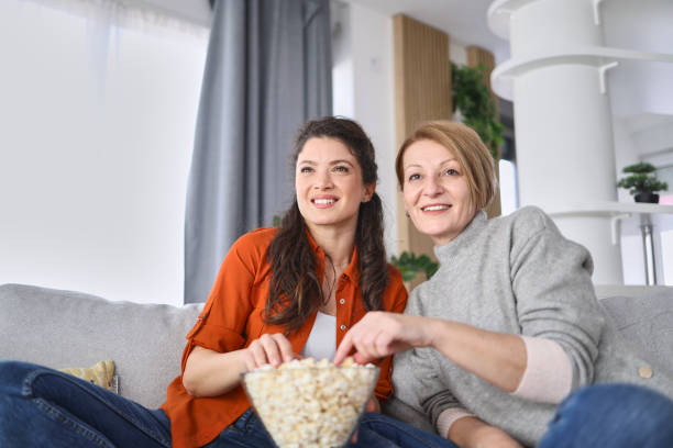 Mother and daughter spending time together stock photo