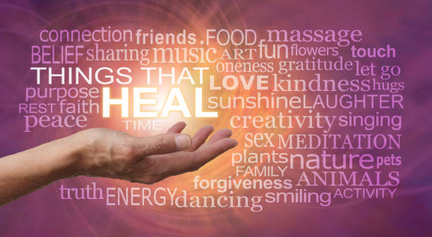 istock Words associated with THINGS THAT HEAL wall art 1372729430