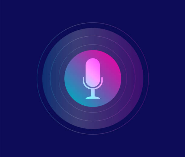 istock Microphone icon. Podcast radio. Voice and music audio concept. Sound from microphone. Vector illustration 1372729690