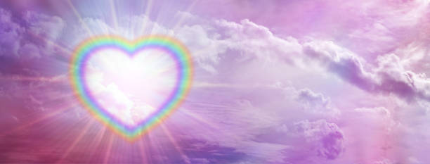 istock Rainbow love heart romantic  sky message banner 1372729784