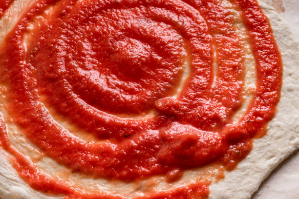 istock Raw pizza, preparation in traditional style 1372731198