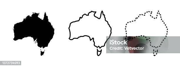 Abstract Colored Australia Map Australia Maps Isolated On A White Background Stock Illustration ...