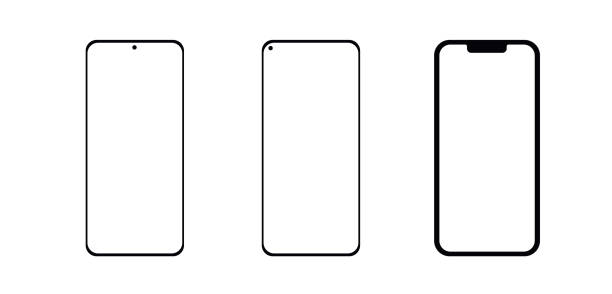 istock Set of phone icons of various styles on a transparent background. Vector illustration. 1372736258