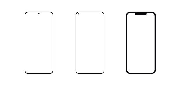 istock Set of phone icons of various styles on a transparent background. Vector illustration. 1372736261