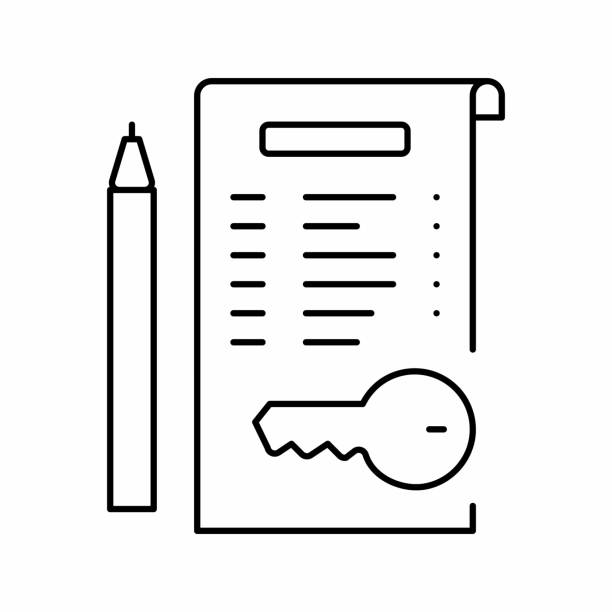 turnkey work agreement line icon vector illustration turnkey work agreement line icon vector. turnkey work agreement sign. isolated contour symbol black illustration turnkey project stock illustrations