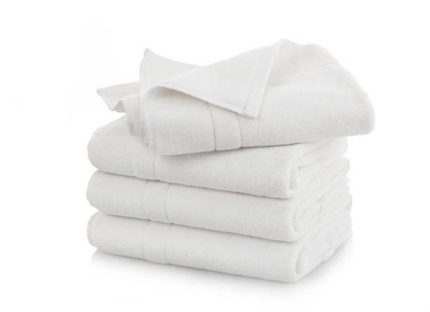 istock Soft and fluffy white towels 1372741905