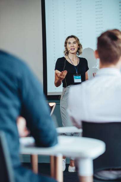 istock Entrepreneur delivering an informative presentation 1372745067