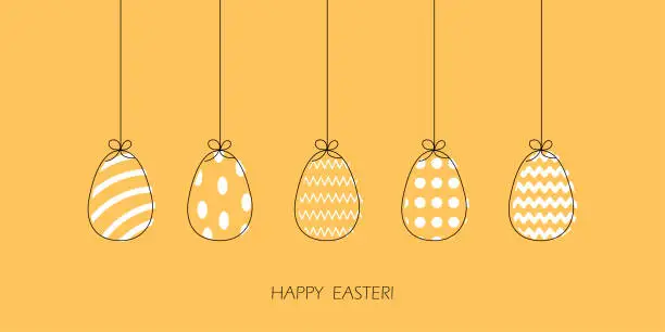 Vector illustration of Easter egg, great design for any purposes. Happy easter. Spring easter background. Vector illustration. stock image.