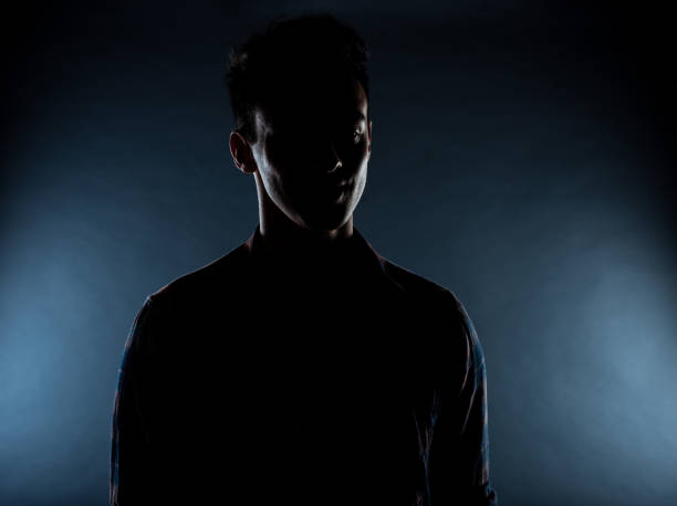 istock Silhouette fashionable man in studio 1372761657