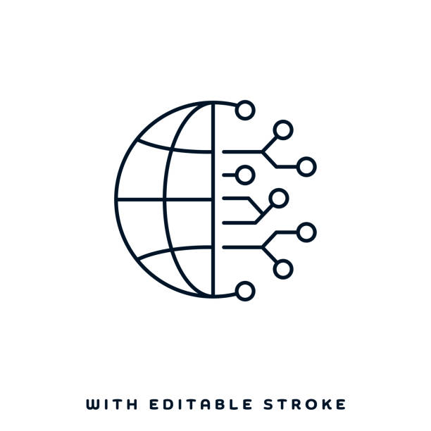 design des internetadresszeilensymbols - www globe internet earth stock-grafiken, -clipart, -cartoons und -symbole