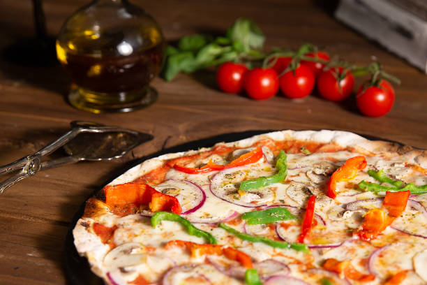 istock Italian pizza with natural ingredients 1372765658