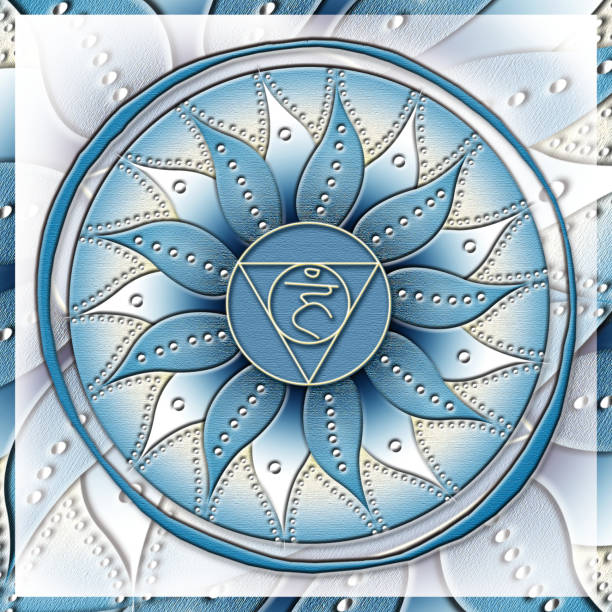 istock Chakra Symbols, Throat Chakra - VISHUDDHA - Communication, Expression, Creativity, Inspiration - 