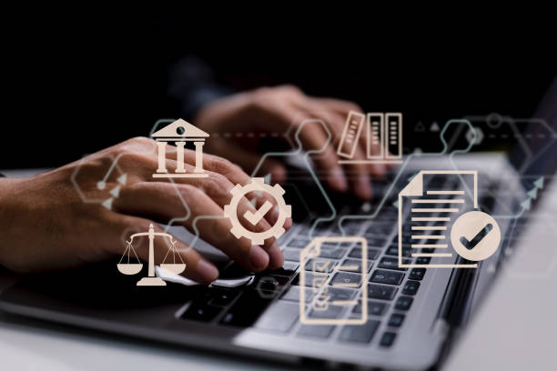 istock A person who is using a laptop computer has to follow the rules. 1372785681
