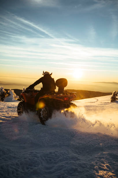 istock Atv drive on mountain 1372791388
